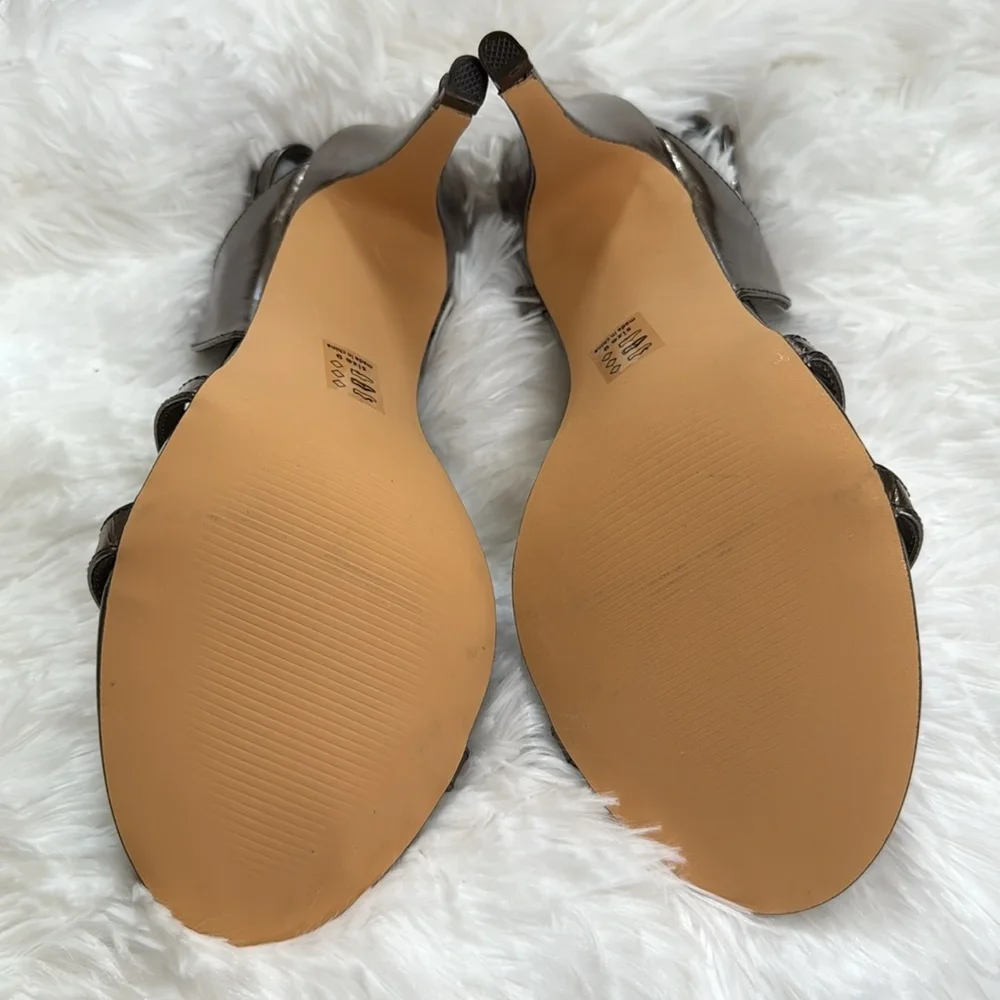 NWOT Michael Antonio Metallic bronze Strappy heeled Sandals.  Size 9. - Picture 9 of 10